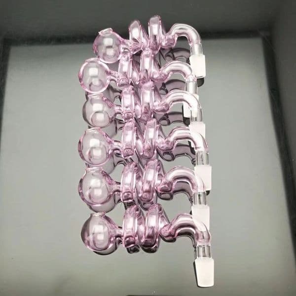 Smoking pipes Ball Glass Oil Burner Pipe Smoking Bowl Classic bongs Pink Double Spiral Cooker