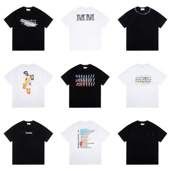 Men's T Shirts Designer Men Shirt Printed Digital Pattern High Street Round Neck Women Trendy Brand Cotton Short Sleeved