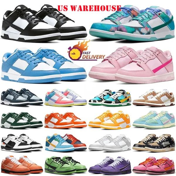 Running Shoes Low Panda Pink Grey Fog Syracuse Medium Olive GAI Easter Georgetown Active Fuchsia Designer Outdoor Sports Sneakers Trainers Size 36-45