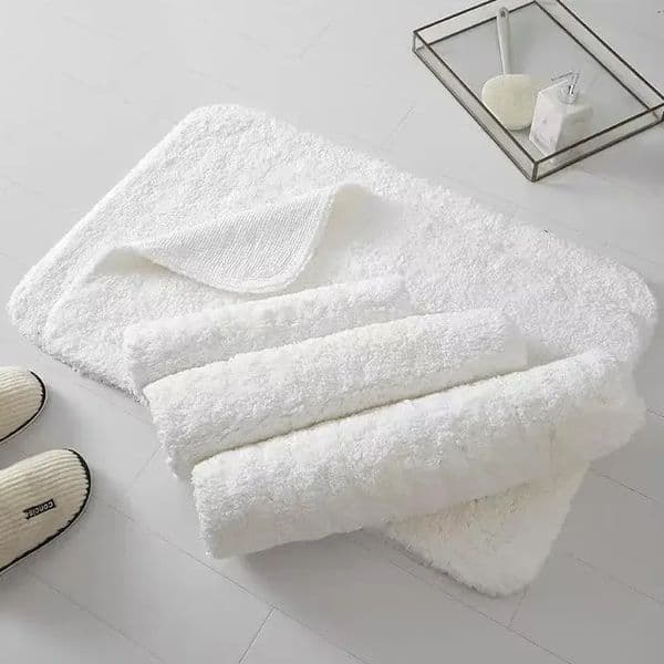 Cotton Bath Mat el Home Long Plush Feet Towel Rugs Thick Anti Slip Bathroom Carpet White Doormat Water Absorbent Floor Mats 250813