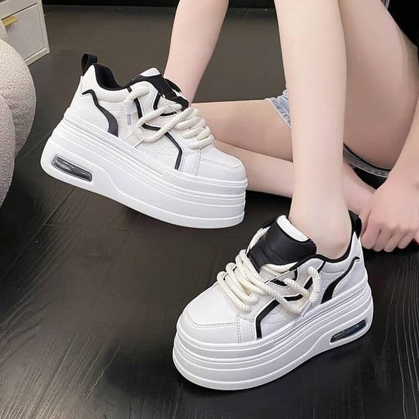 CM High Platform Shoes Women New Autumn Chunky Sneakers Designer Thick Sole Leather Sports Shoes Breathable Sneakers Woman Designer Shoes Women Shoes
