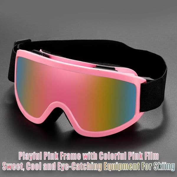 Designer's New Fashion Anti Fog Hiking And Skiing Goggles, Outdoor Large Frame Windproof, Windproof, Sand Proof, Colorful Eye Protection, Sports Snow Goggles