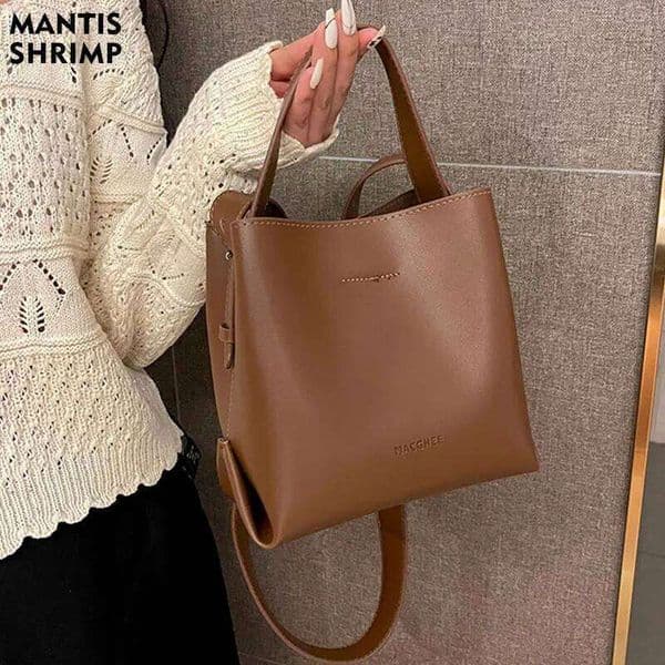 Handbag Simple Fashion Shoulder High Quality Messenger Bag PU Leather Bucket for Women Brand Crossbody bag