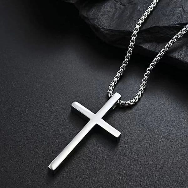 2025 Religion Christian Simple Necklace for Women Men Virgin Mary Jesus Cross Pendant Chains Fashion Jewelry Length 60/70CM 250812