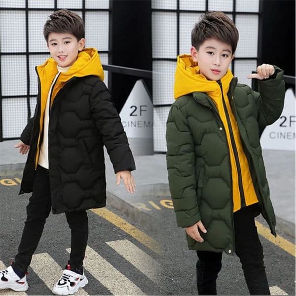 -30 Degrees Boys Down Jackets Winter Warm Outerwear Teens Thicken Windproof Coats Kids Clothing Fashion Long Parkas Boys Jackets 250813