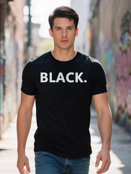 Funny Men's Graphic Tee Vintage Black Casual Summer Short Sleeve Shirt with Humorous Letter Print c78fd