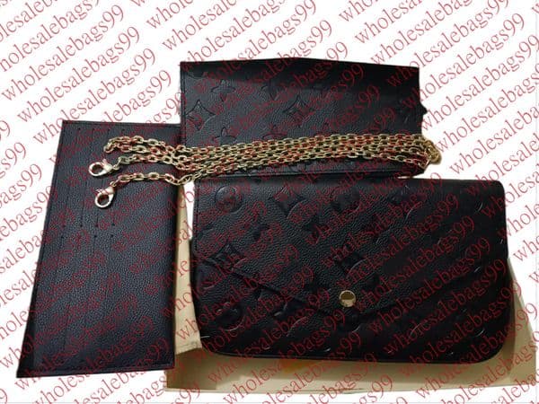 Luxury Designer Shoulder Bag 3 Multi FELICIE POCHETTE Chain Bags embossed Handbags Crossbody Purse Fashion Women Bags wallet Ladys cream Bag Wallet Female