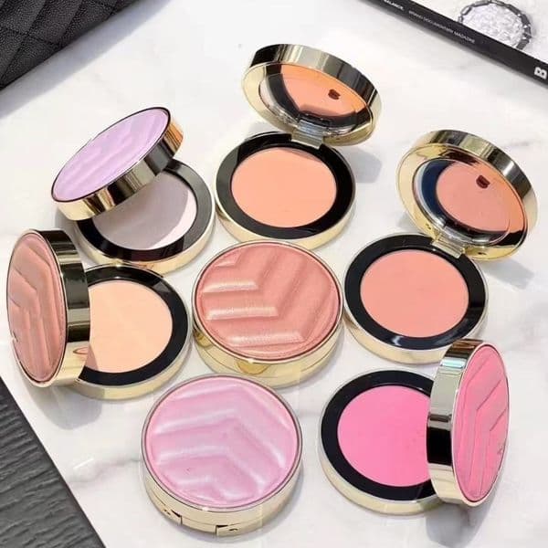 Luxury 6G Leather Blush #24 #44 #69 Pressed Face maquillaje Blusher Long Lasting Moisturizing Makeup Setting Powder Free Shipping