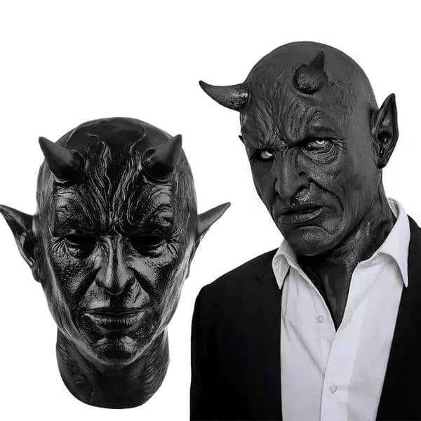 Designer Halloween Horror Mask Magic Horns Adult Zombie Monster Vampire Role Playing Demon Scary Fear Party Game Props gift set Decoration