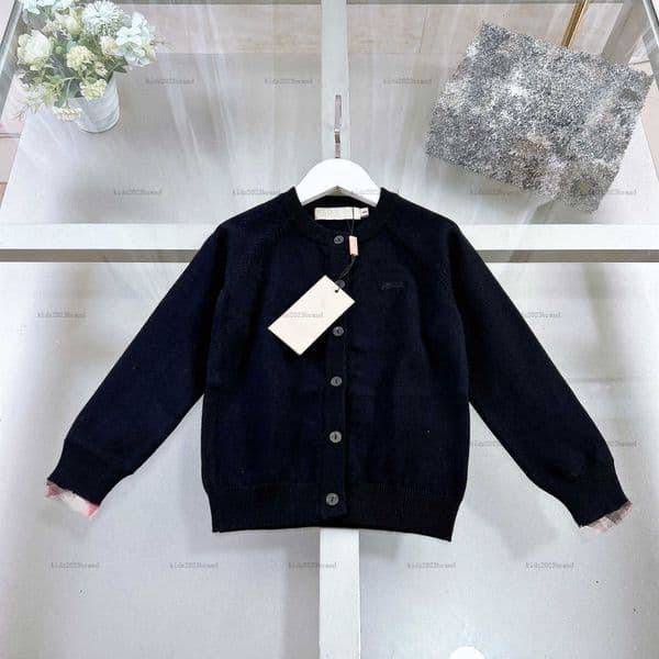 New baby Knitted sweater breasted Single buckle autumn kids Cardigan Round-neck design boys girls Jacket hoodie A821X23N280