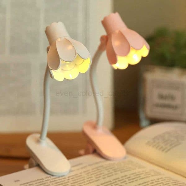 1pc Shaped Led Book Light With Clip Decorative Desk Table Lamp Eye Protection Book Reading Lamp at Night With Batteries Z250814