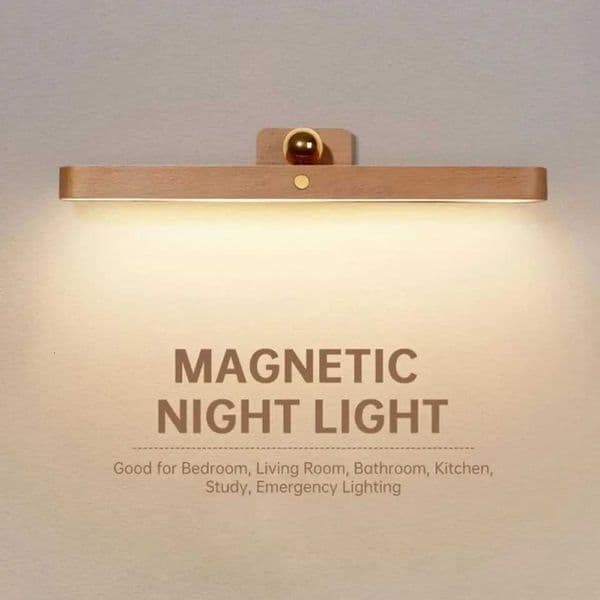 Wooden Cordless Mirror Light LED Night Light Adjustable Reading Lighting Design Bedside Wall Lamp X250815