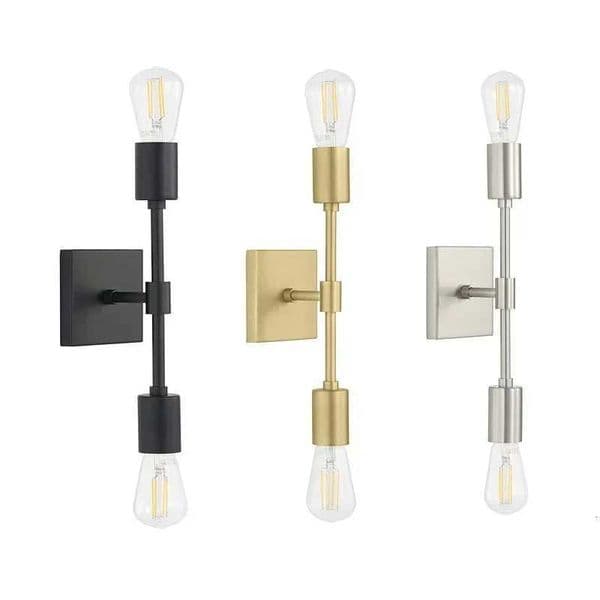 rome Decor American Double-headed Led Edison Simple Iron Lamps Bedroom Living Room Bathroom Wall Light X250815