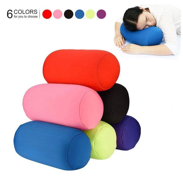 Solid Color Long Round Neck Pillow Washable Cylindrical Pillow For Bedroom Room Seat Head Rest Neck Support Travel Cushion 250813