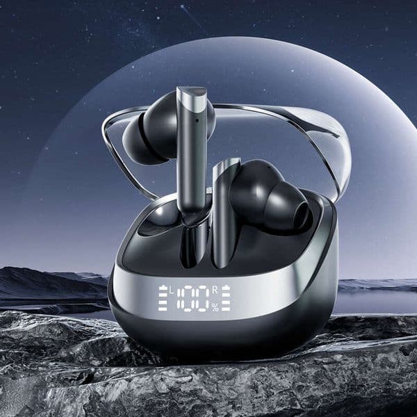 Transparent Noise Cancelling Bluetooth Earbuds Low Latency Wireless Gaming Headset Deep Bass