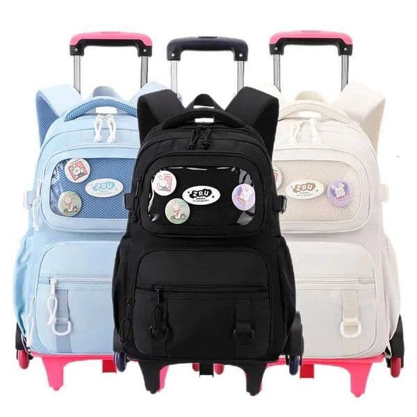 2025 New Rolling Backpack School Bags for Girls Kids Back Pack Roller Bookbag Trolley Schoolbag Wheeled Backpack Mochila Infantil X250815L260509