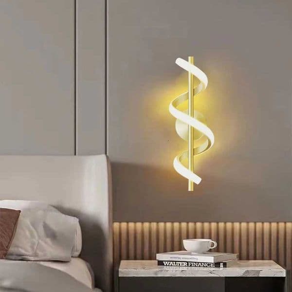 Minimalist LED Wall Lamp Nordic Bedroom Bedside Sconce Black White Gold Decorative Lighting Living Room Corridor Indoor Fixtures X2508151
