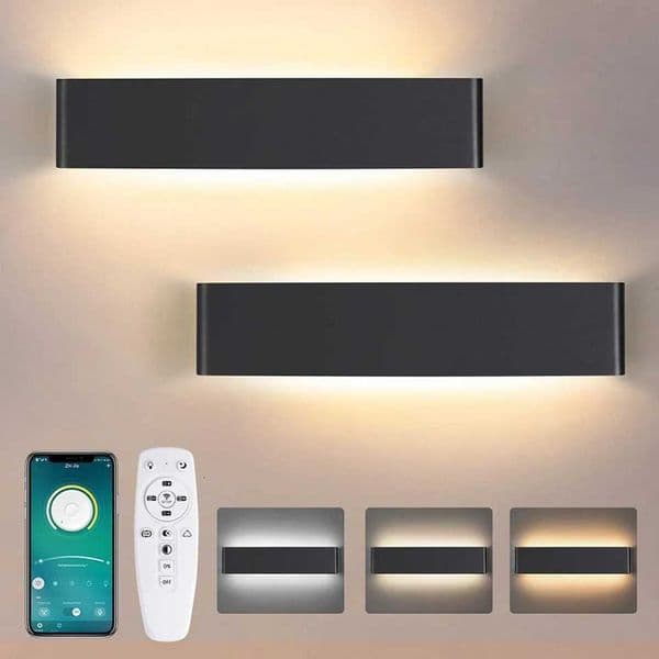 2.4G Bluetooth Remote Control Dimmable LED Wall Sconce Light AC170-245V Living Room Bedroom Indoor Wall Light Fixture X250815