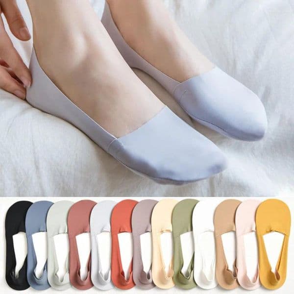 Women Socks 3 Pairs Summer Cotton Show Low Cut Ankle Silicone Non-slip Invisible Woman Shoe Slippers Thin Comfortable Short Sock