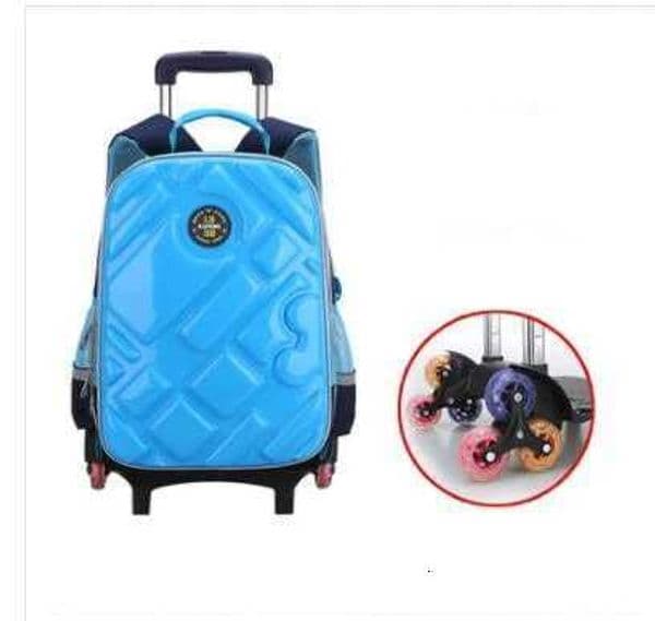 3D Kids Rolling Bag Children School Bag 6 Wheels School Trolley Backpack School Trolley Bags with 2 Wheels Wheeled School Bag X250815