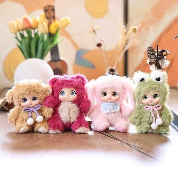 Delightful Cartoon Pet Vinyl Doll Stuffed Toy; Keychain Lanyard as Backpack Hanging or Rack Doll Childrens Gift X250815