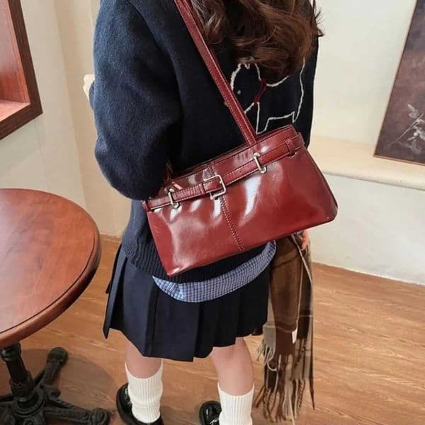 igh Quality French Shoulder Bag Solid Color Leisure Leather Underarm Bag Commuting Y2k Womens Armpit Bag Tote Bag Z250815