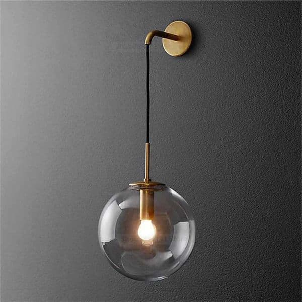 Nordic Modern Vintage Wall Lamps LED Glass Ball Mirror Beside Bedroom Light Living Room Decoration Wall Lights for Home Fixtures X250815