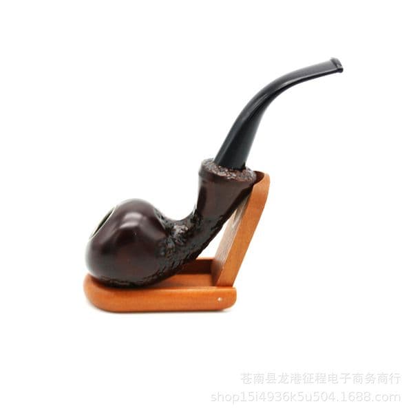 Smoking Pipes New wooden brown wooden pipe for foreign trade, length 137mm, convenient detachable mouthpiece, creative smoking accessories wholesale