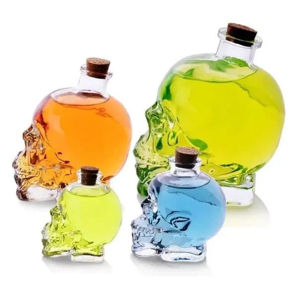 100750ML Creativity Glass Skull Head Cup VodkaS Whiskey Wine Drinking Bottle Decanter Drinkware Bar Tools Halloween Gifts 250806