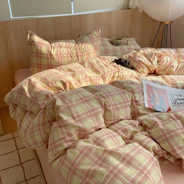 100% Cotton Soft Bedding Set Stripe Printing Duvet Cover with Case Bedclothes Bedspread Cases Comforter Sets W250815