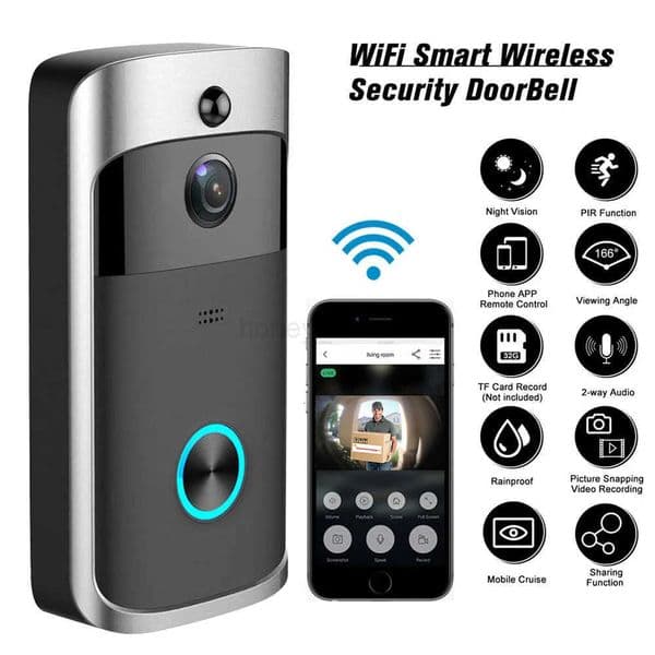 720P HD Smart Home Wireless WIFI Doorbell Camera Security Video Intercom IR Night Vision AC Battery Operated House Doorbell New T250816