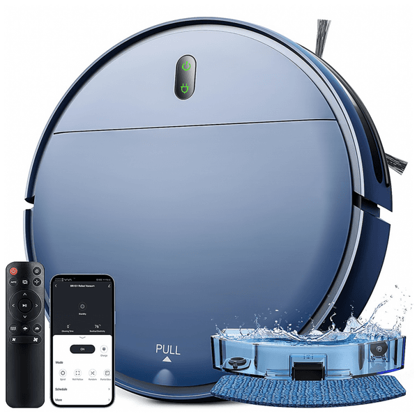 PSBR151 Robot Vacuum Cleaner Strong Suction Vacuum Cleaner 3in1 Suction/Sweep Alexa/APP Control 2000pa 2500mAh, Endurance 120h SUS+HEPA Filter, Single Suction Rand