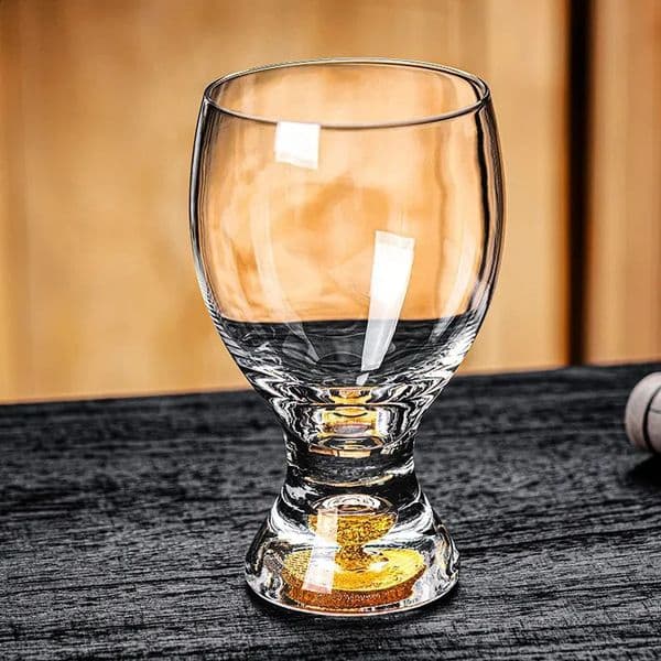 Gold-Flake Beer Wine Glass Set - Elegant Multi-Purpose Cups for Draft Beer Cocktail Juice Home Bar Gift 250815