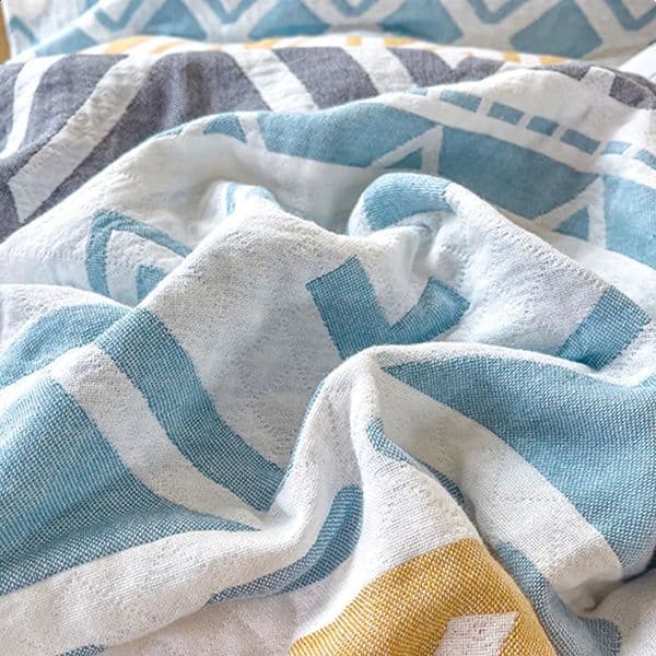 All Cotton Washed Gauze Towel Quilt - Ultra-Soft Breathable Summer Cooling Blanket for Nap/Sofa Portable Home Bedding 250811