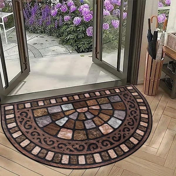 VIKAMA Summer American-style Retro Anti-slip Entrance Door Mat Wear-resistant Entrance Hall Absorbent Carpet Home Decoration 250815