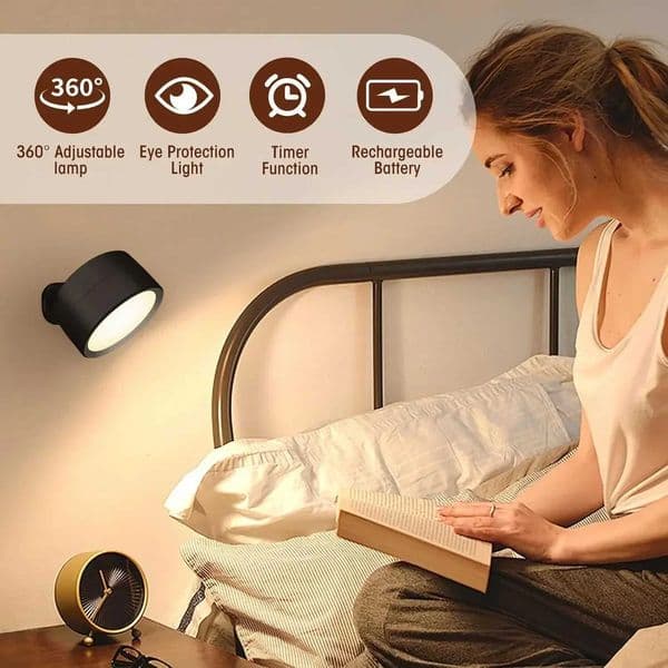 LED Wall Sconces Light 3 Brightness Levels 3 Color Modes Battery Operated Wall Lights 360 Rotatable Touch Control Wall Lamp X250815