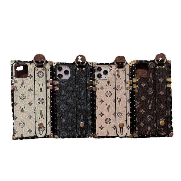 2026 New Lanjia Fashion Hand Strap Leather Case For Iphone Plus Pro Max Holder outdoor Shockproof Cover Phone Cases Bab B Free Shipping