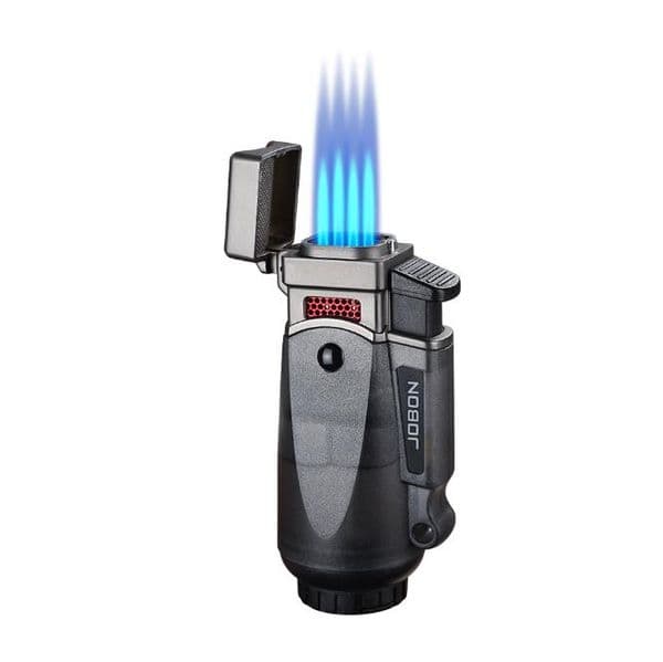 Brand Windproof Strong Four Flame Cigarette Lighters With Punch Function Fire 4 Colors Jet Cigar Holder Lighter NO Gas Gadgets For Men Smoking Tool