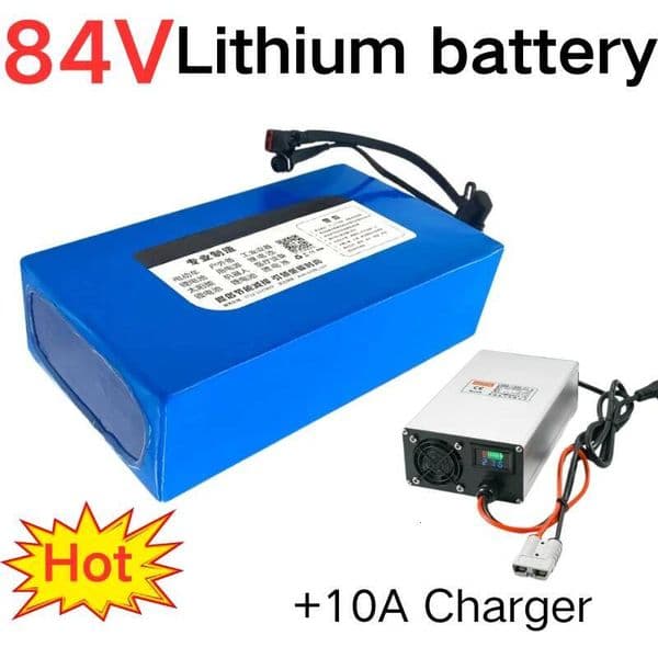 EB-84v 50Ah 30Ah 100Ah 60Ah 80Ah lithium ion battery BMS for 4000W 5000W inverter motorcycle golf cart + 10A charger.