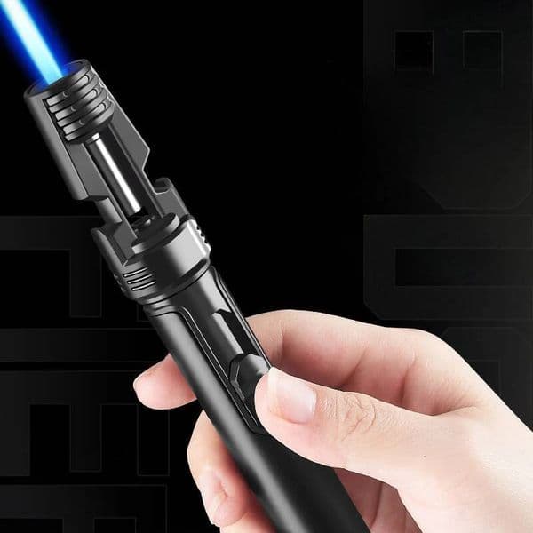 2025 Butane Torch Lighter With Bottle Opener, Blue Jet Flame For Welding & Cooking (Refillable+Windproof)