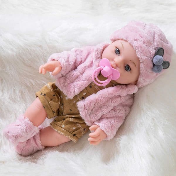 30cm/12inch Reborn Doll Can Be Washed Soft Appease Education Baby Doll with Movable Limbs and Detachable Clothes Childrens Toy Gift W250818