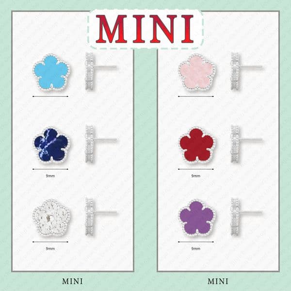 Simple temperament earring studs 925 silver earrings mini 9mm clover trendy womens earrings do not fade fashionable personality jewerly woman silver stud earring
