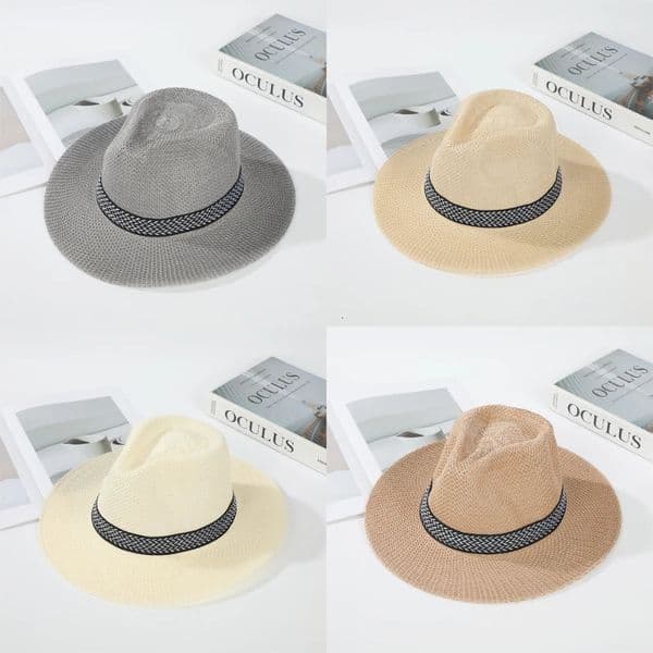 Sunscreen Hats for Men and Women Beach Party Big-brimmed Straw Hats Outdoor Fishing Fisherman Hats Leisure Travel Weaving 250818