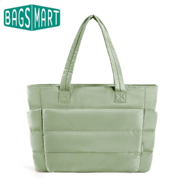 BAGSMART Womens Handbag Large Capacity Puffer Padded Tote Bag Lightweight College School Bags Fit 15.6in Laptop 250813