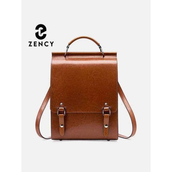 Zency Women's Trend Retro A4 Backpack Preppy Style Student Satchel Laptop School Office Ladies Bags 2024 20250818