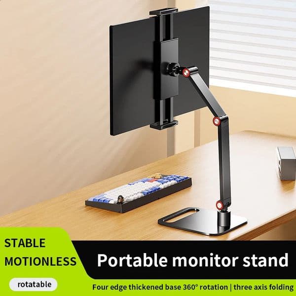 Portable Monitor VESA Stand up to 17 Adjustable 360° Swivel Bracket Tablet Holder Compatible with Tablet Desktop Clamp Stand 250813