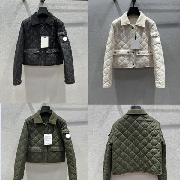 Women's Jackets Designer Diamond shaped cotton quilted short jacket cotton jacket for women