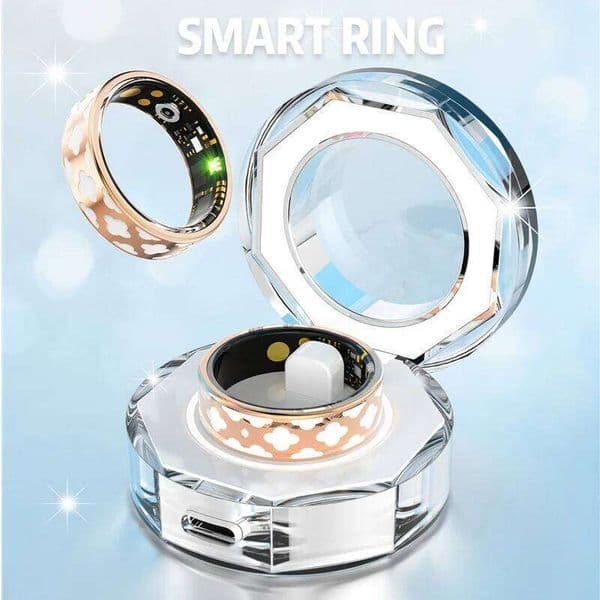 New R10m Smart Heart Women Rate Ip68 Waterproof Intelligent Female Health Monitor Fashion Ring For Ladies