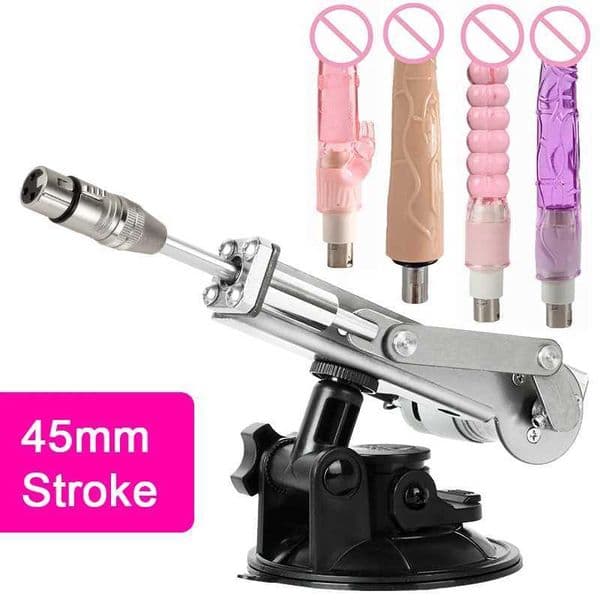 45mm Stroke Telescopic Sex Machine with Dildo 100V-240V Female 3XLR Masturbation Sexual Kits Mini Reciprocating Linear Actuator gbamboo_N64A