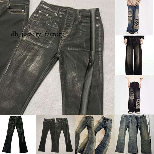 now3 jumpnext Jeans Designer Men's Jeans Black Flare Pants Men Clothing High Street Retro Baggy Harajuku Style Trend Streetwear Casual Trousers a12